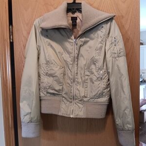 Womens Size Small, Timing Tan Bomber Jacket